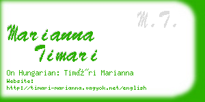 marianna timari business card